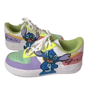 Nike Custom AF1 Disney Lilo and Stitch Air Force Ones Women’s Size 7.5